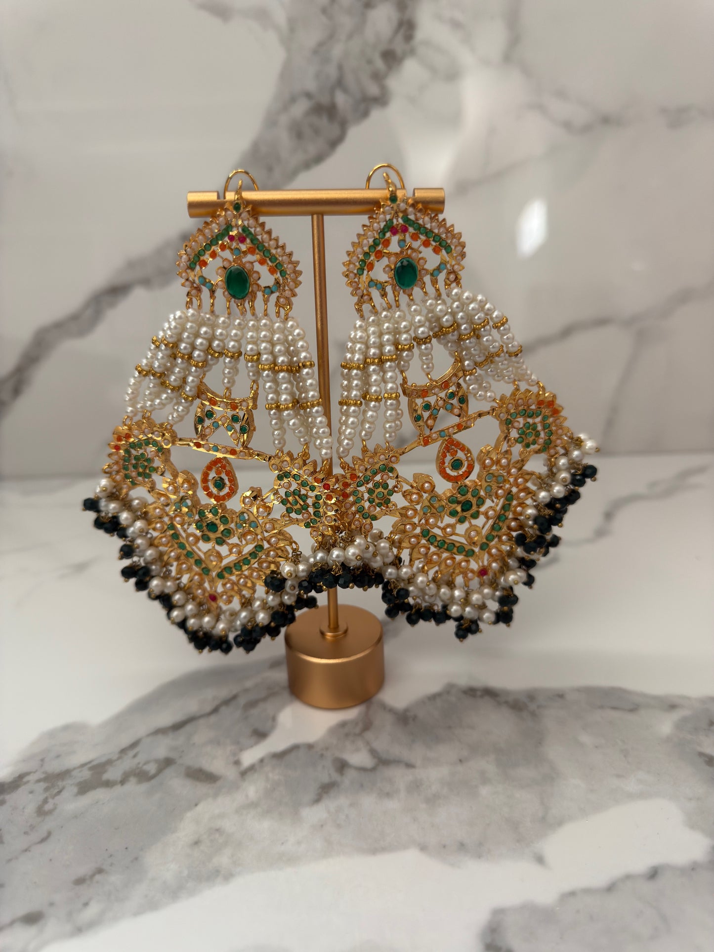 Elegant Chandbali Jhumkas