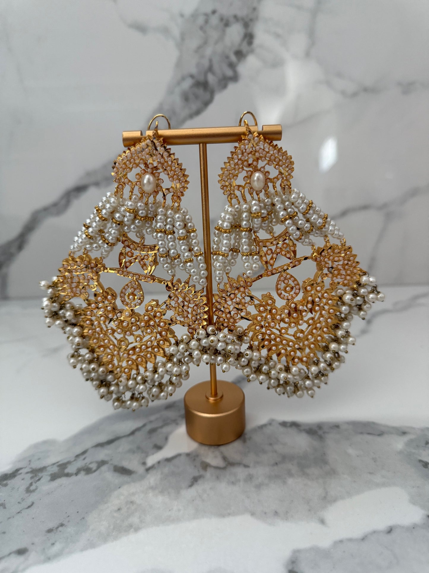 Elegant Chandbali Jhumkas