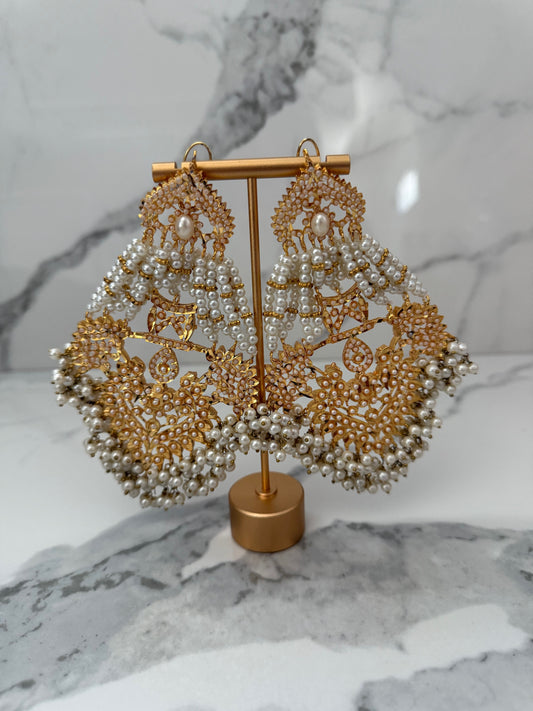 Elegant Chandbali Jhumkas