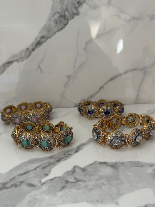 Stone & Pearl Kundan Bracelet